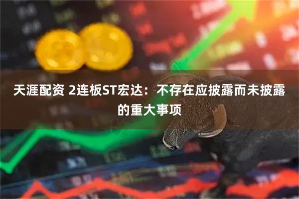 天涯配资 2连板ST宏达：不存在应披露而未披露的重大事项